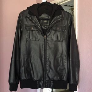 Obey men’s leather jacket